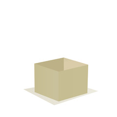 cardboard box isolated on white