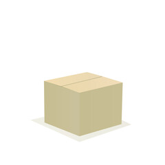 cardboard box isolated on white