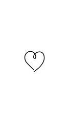 Modern heart shape outline -  icon