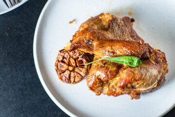 fried baked meat pork or beef ingredient for preparing a healthy meal snack top view copy space for text food background rustic keto or paleo diet