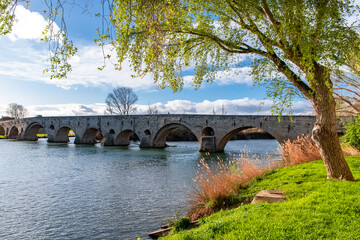 Fototapeta premium Béziers in France, the Pont Vieux