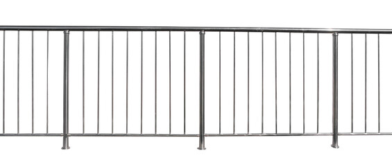 Chromium metal fence with handrail