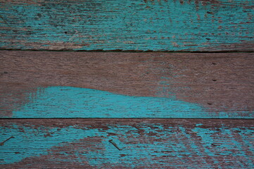 Obraz premium blue painted wall, old wood texture wall for background.