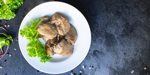 chicken liver ready to eat boiled healthy food meal on the table tasty serving size top view copy space for text food background rustic keto or paleo diet