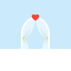 Marriage gate illustration. Clipart image.