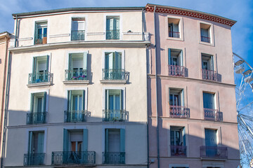 Obraz premium Béziers in France, typical street 