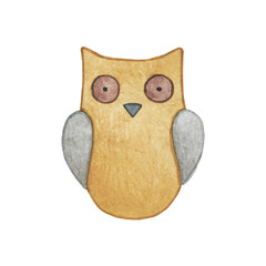 Kids toys illustration. Children's watercolor toys. Cute bauble.