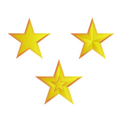 Golden star design for element design and decoration