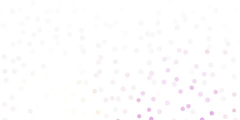 Light pink vector doodle texture with flowers.