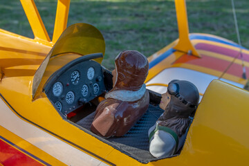 Remote control model with pilot in cockpit