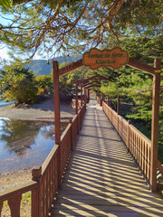 The wooden bridge named after the famous Turkish lovers Ferhat and Sirin.