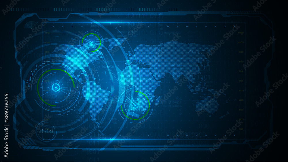 Poster abstract digital cyber sci fi design concept background eps 10 vector