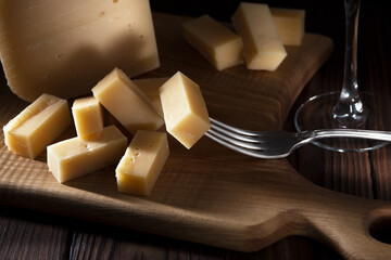 Italian semi-hard cheese Fontina