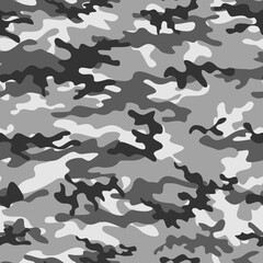 Camouflage army gray vector pattern classic template