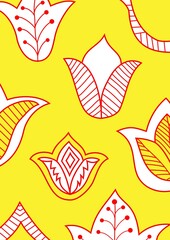 Snow vector pattern with tatar ornament. Eastern stylish abstract background. Colorful flat oriental texture for wrapping