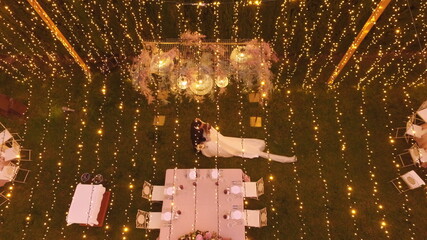 Boda a vista de dron