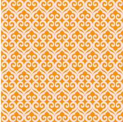 Seamless vector pattern with tatar ornament. Eastern stylish abstract background. Colorful flat oriental texture for wrapping