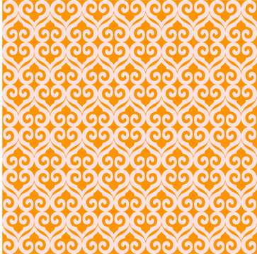 Seamless vector pattern with tatar ornament. Eastern stylish abstract background. Colorful flat oriental texture for wrapping