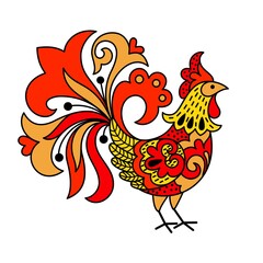 Vector Gorgeous cock of patterns for the new year 2017 pattern.