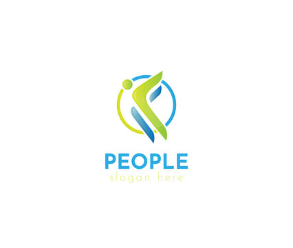 People Fitness logo design