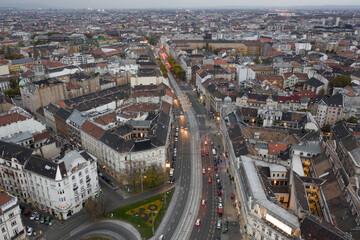 Fototapeta premium Hungary - Budapest downtown from drone view