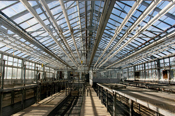 large empty commercial greenhouse 