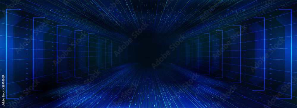 Poster virtual reality. futuristic vr head-up display design. sci-fi helmet hud. future technology. hi tech