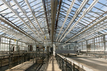 large empty commercial greenhouse 