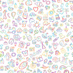 Baby seamless pattern for your design