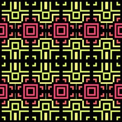 Pink and green pattern with geometric form, flat vintage, retro cover design, background for girl, young texture