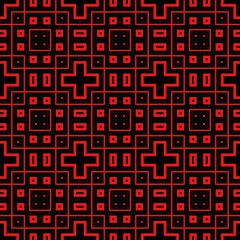 Red pattern, geometric wallpaper , seamless texture with flat ornament, decorative illustration with simple elemets