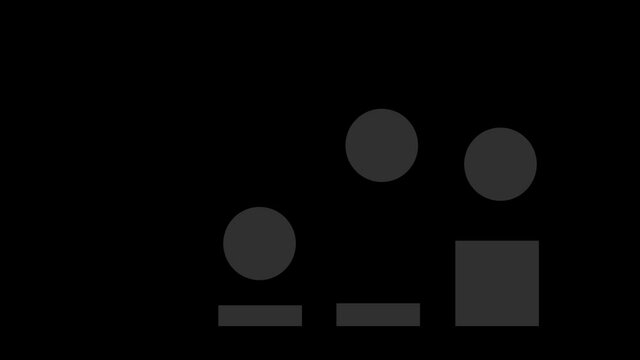 Rising And Falling Bars With Bouncing Balls - Loading Screen Animation looping