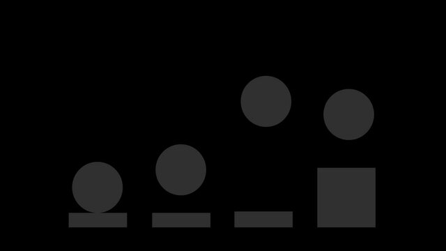 Rising And Falling Bars With Bouncing Balls - Loading Screen Animation looping