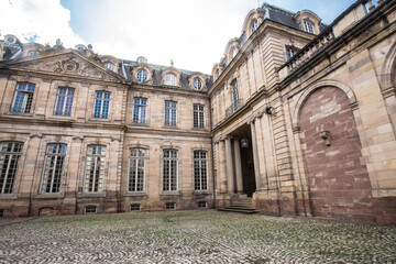 Strasbourg, France - September 7, 2018: Palace Palais Rohan seen from courtyard in Strasbourg France