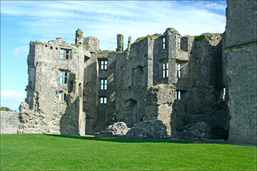 Ruins of the 13th-century Norman Roscommon Castle in the province of Connacht, Ireland