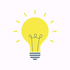 Innovative idea modern stylish icon with light bulb.