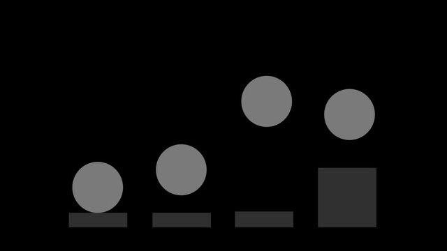 Rising And Falling Bars With Bouncing Balls - Loading Screen Animation looping