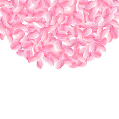 Obraz premium Sakura petals falling down. Romantic pink bright b