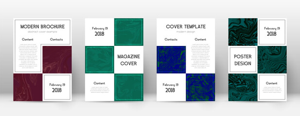 Abstract cover. Fresh design template. Suminagashi