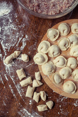 Fototapeta premium Homemade Traditional Russian dumplings.