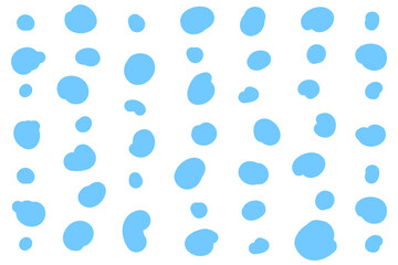 Seamless pattern with blue dots. Vector hand draw circle shape texture background