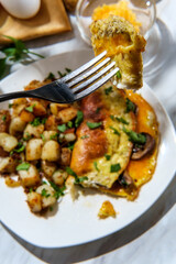 Mushroom Cheddar Cheese Omelette