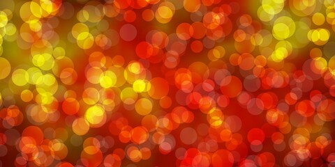 Light Orange vector texture with circles.