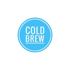 ''Cold Brew''  button design for brew packaging