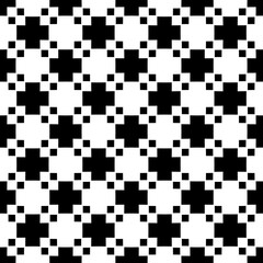 Black, white pattern, geometric wallpaper , seamless texture with flat floral ornament, decorative illustration with simple elemets