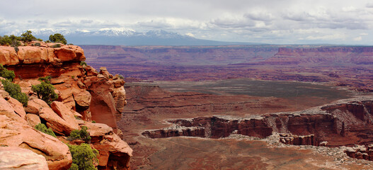 Scenic panorama of view point in Canyonlands National Park, Utah, USA