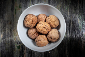 Bunch of Dried Nuts in a Bowl