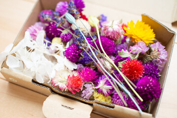 Dried flowers made at home