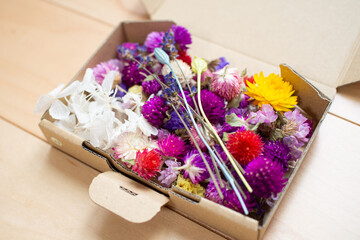 Dried flowers made at home