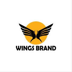 Obraz premium simple bird wing design logo